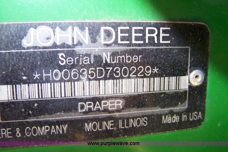 image for item 7321 John Deere 635D draper header
