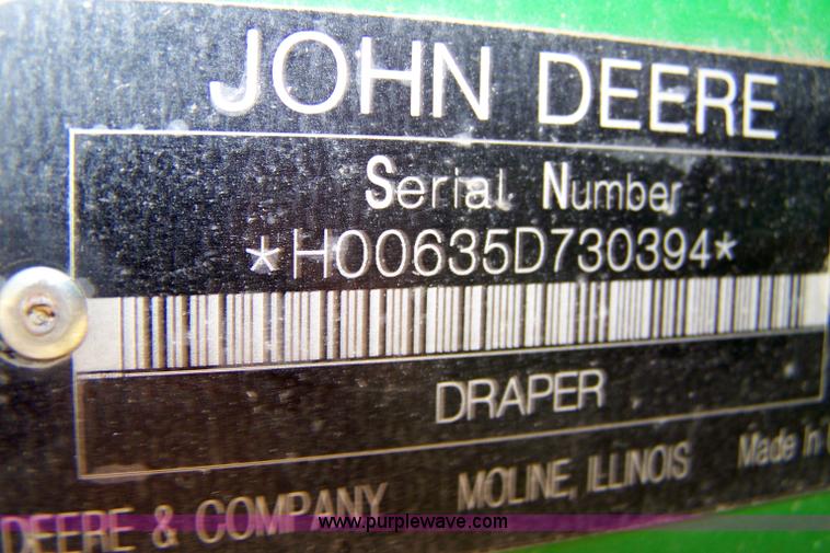image for item 7325 John Deere 635D draper header
