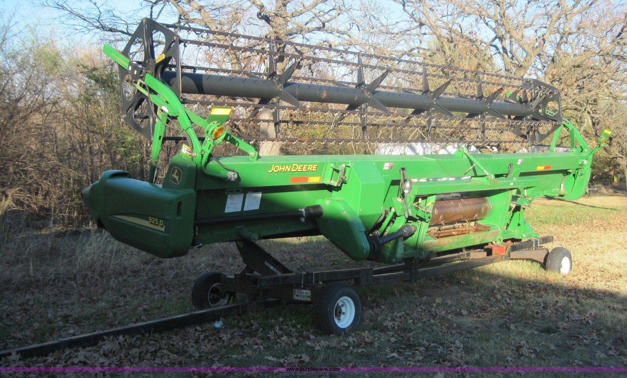 John Deere 925D draper header in Bartlesville, OK Item 3153 sold