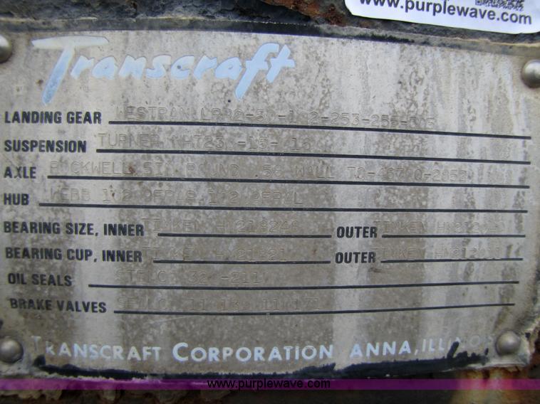 image for item 3601 1992 Transcraft 48' flatbed trailer