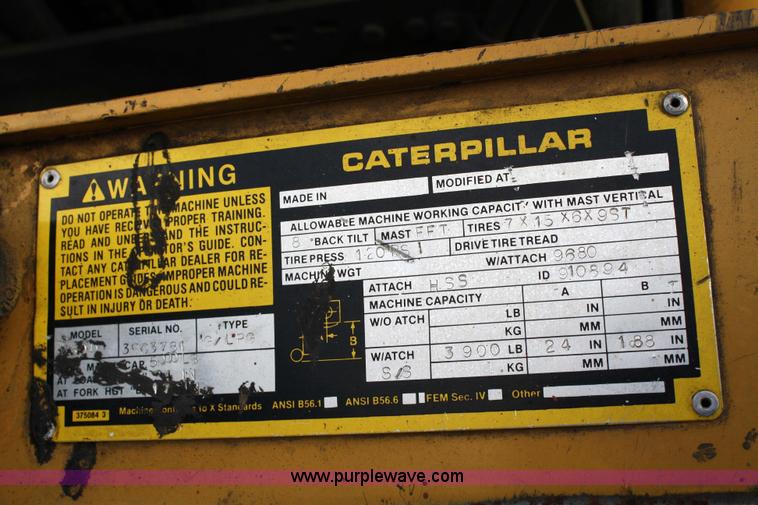 image for item 4792 Caterpillar V50D forklift