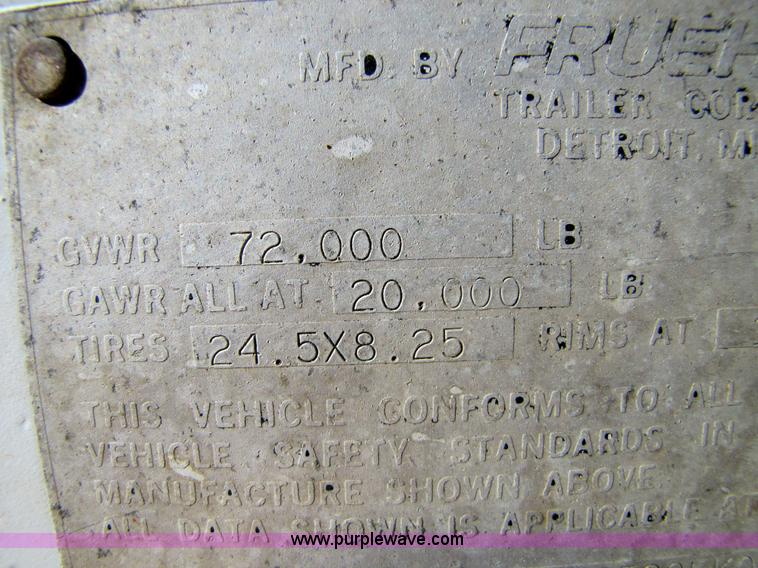 image for item 5157 1990 Fruehauf 24' end dump trailer