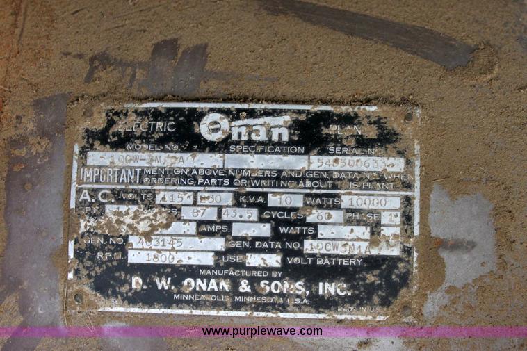 image for item 6395 Onan electric power plant