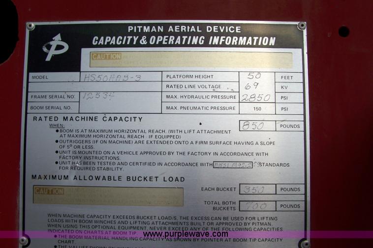 image for item 7295 1987 Chevrolet 70 truck with UEC S50 HAB boom