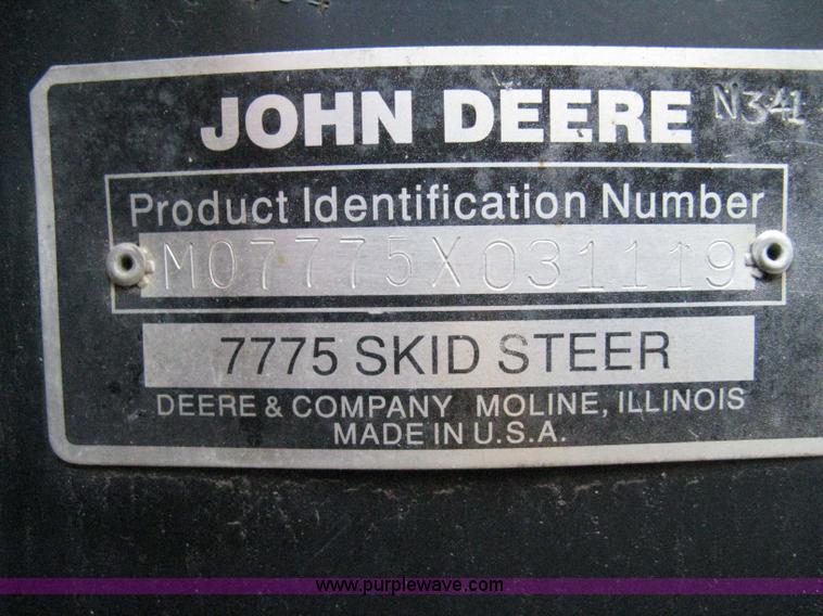 image for item 8070 1998 John Deere 7775 skid steer