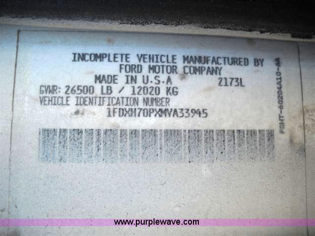 image for item 1688 1991 Ford CF7000 box truck