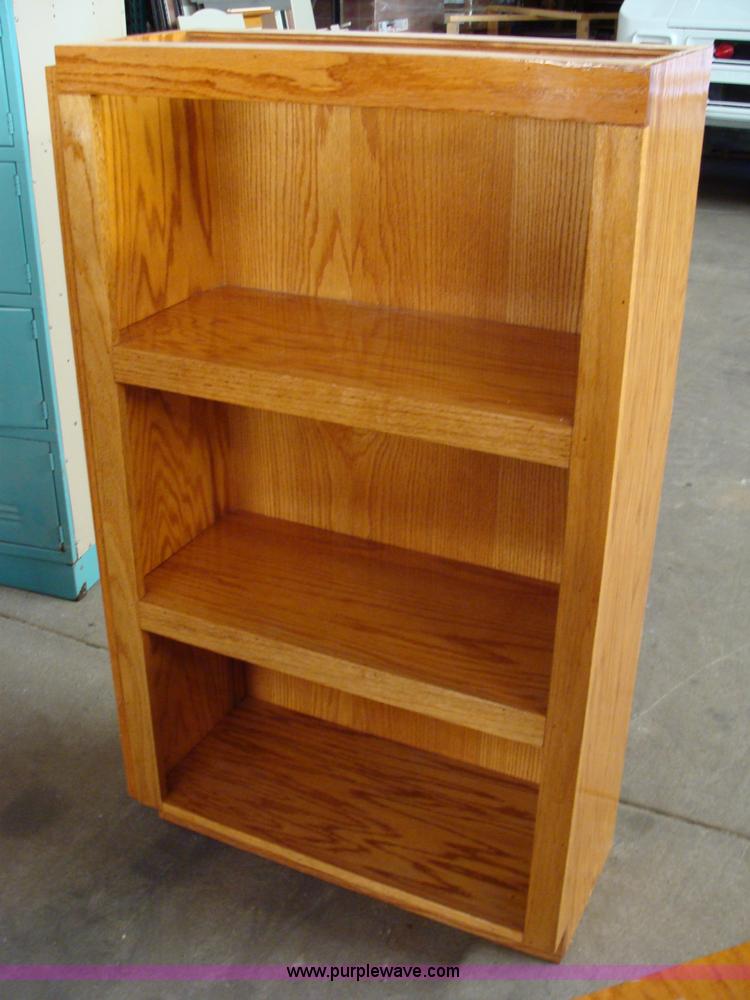 image for item 5122 (2) oak shelving units with two shelves