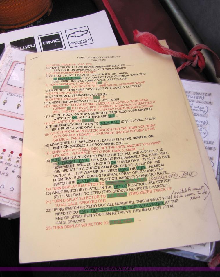 image for item 5134 1998 Isuzu FRR 2.5-ton spray truck