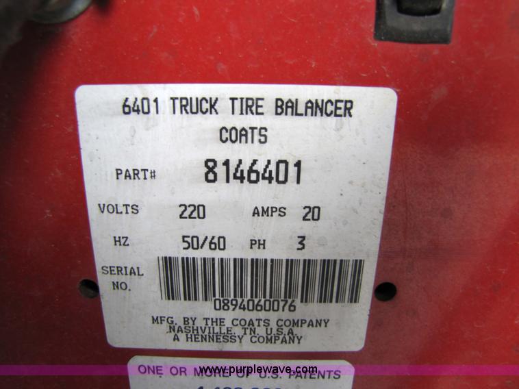 image for item 5308 Coats 6401 direct drive tire balancer