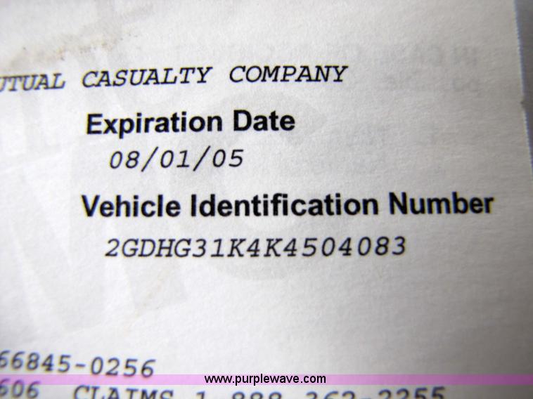 image for item 5318 1989 Chevrolet Vandura G3500 22 passenger bus