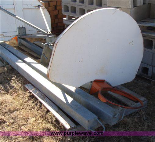 image for item 5330 (2) metal basketball goals and poles