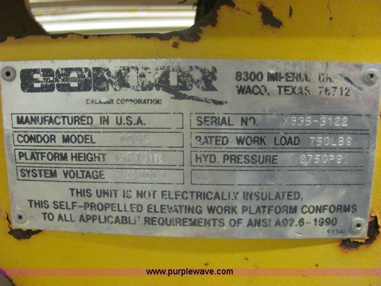 image for item 6358 Condor Chick 2532 scissor lift