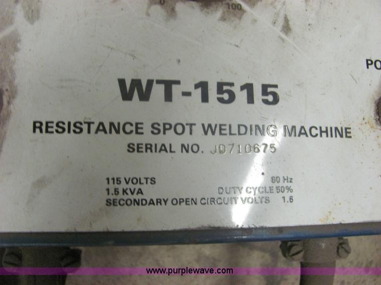 image for item 6361 Miller WT-1515 spot welding machine