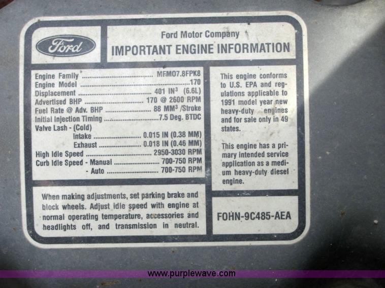 image for item 6374 1992 Ford B700 Thomas Built school bus