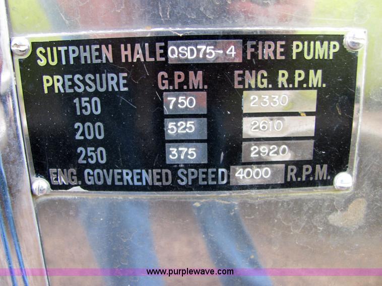 image for item 7055 1973 Ford F750 custom cab fire engine