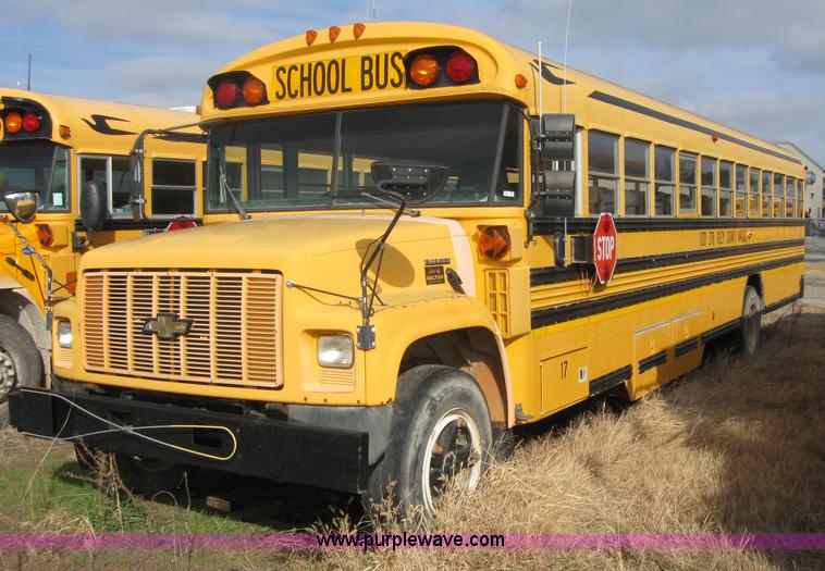 image for item 9183 1996 Chevrolet B7 Blue Bird school bus