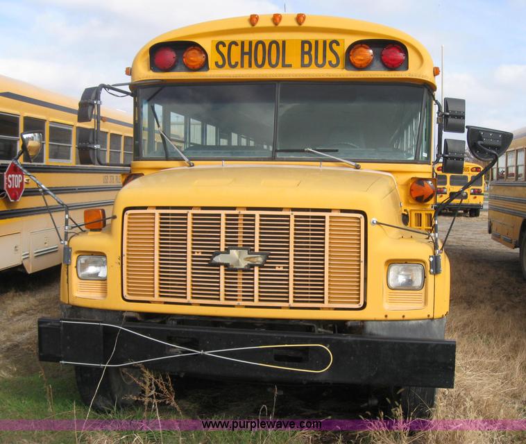 image for item 9183 1996 Chevrolet B7 Blue Bird school bus