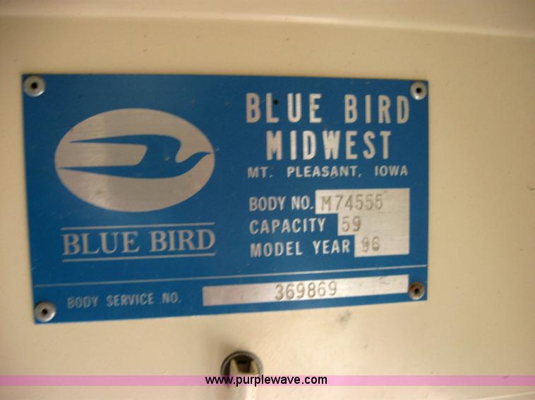 image for item 9185 1996 Chevrolet B7 Blue Bird school bus