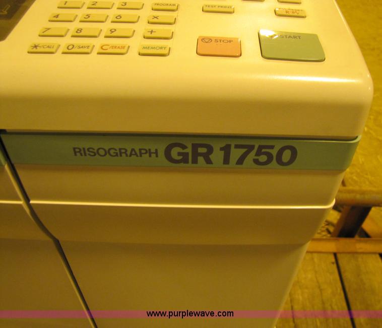 image for item 9323 Risograph GR1750 copier