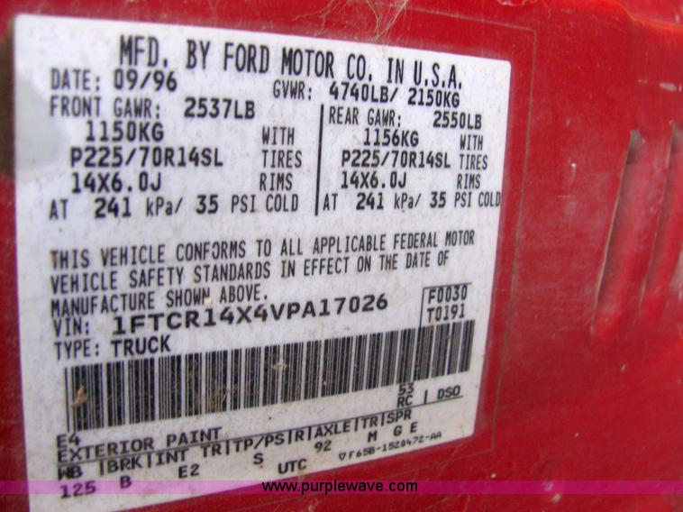 image for item 2309 1997 Ford Ranger XLT pickup truck