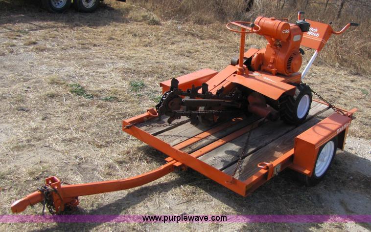 image for item 3639 Ditch Witch C99 walk-behind trencher with trailer