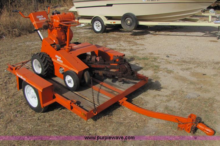 image for item 3639 Ditch Witch C99 walk-behind trencher with trailer