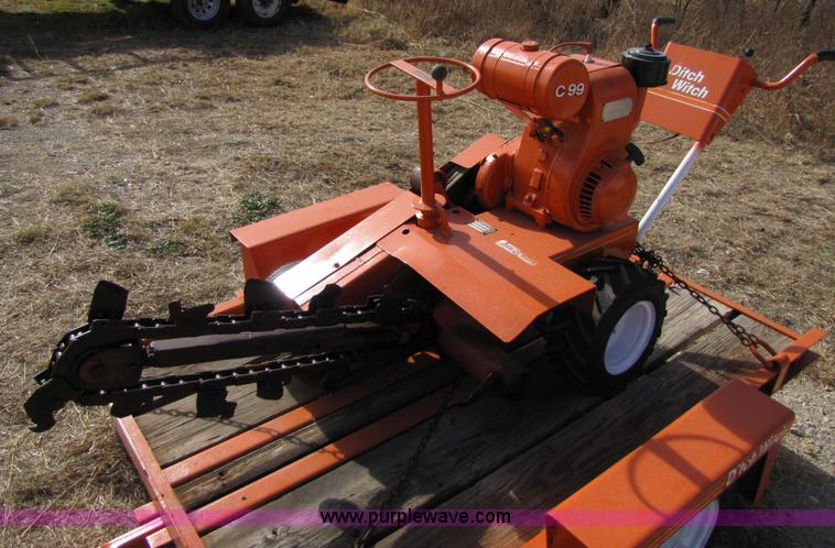 image for item 3639 Ditch Witch C99 walk-behind trencher with trailer