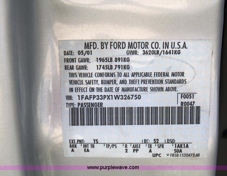 image for item 4715 2001 Ford Focus