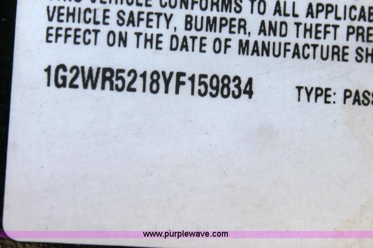 image for item 6446 2000 Pontiac Grand Prix GTP