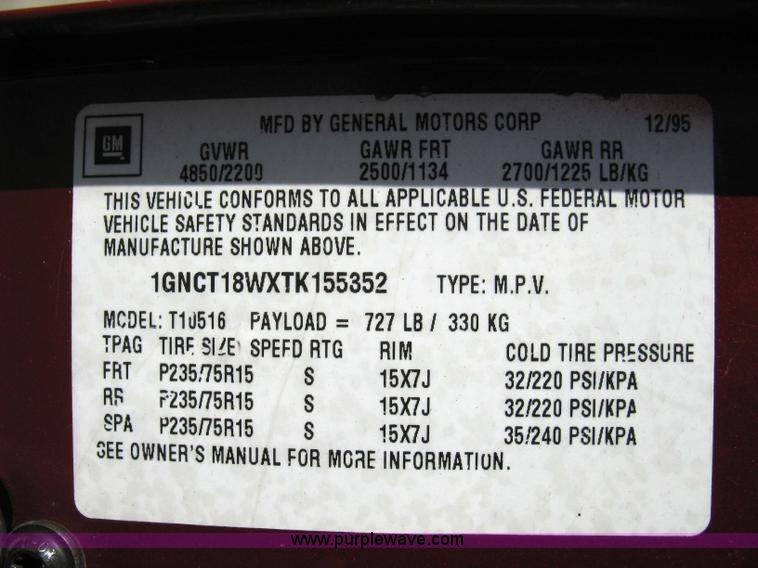 image for item 8066 1996 Chevrolet Blazer