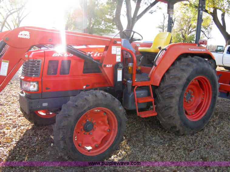 image for item 8069 2003 Kioti DK65 MFWD tractor with loader