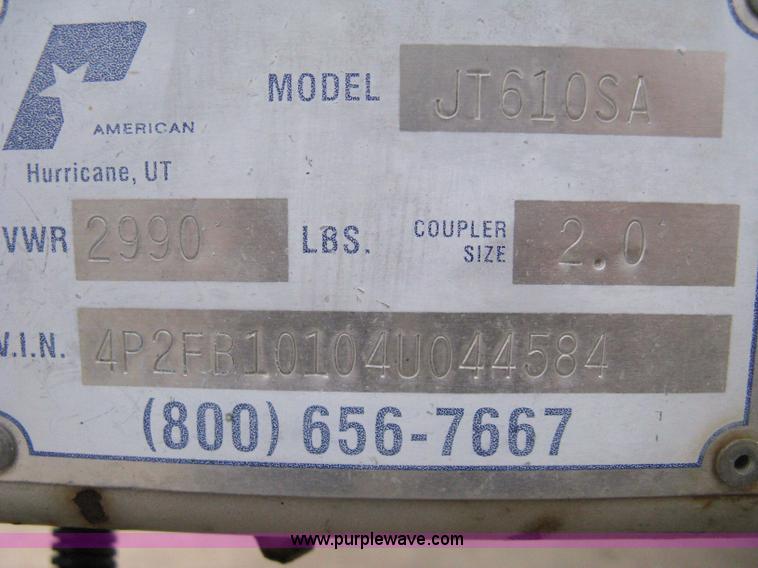 image for item 8074 2004 Pace American JT6105A cargo trailer