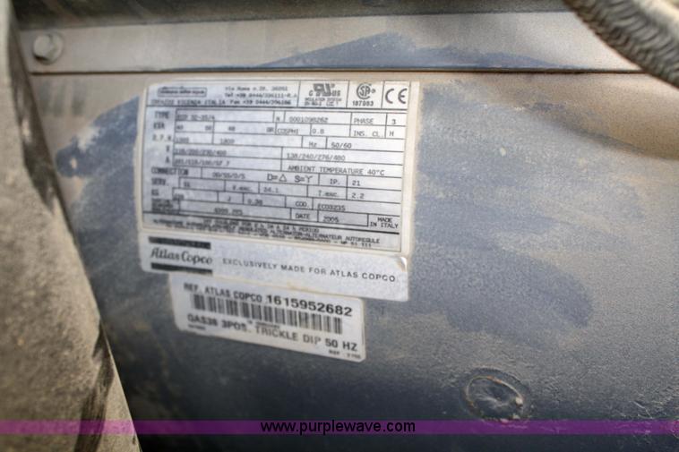 image for item 4871 2005 Atlas Capco QAS38 generator