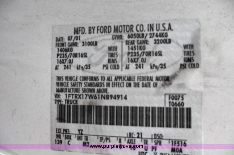 image for item 5421 2001 Ford F150 four door extended cab pickup truck