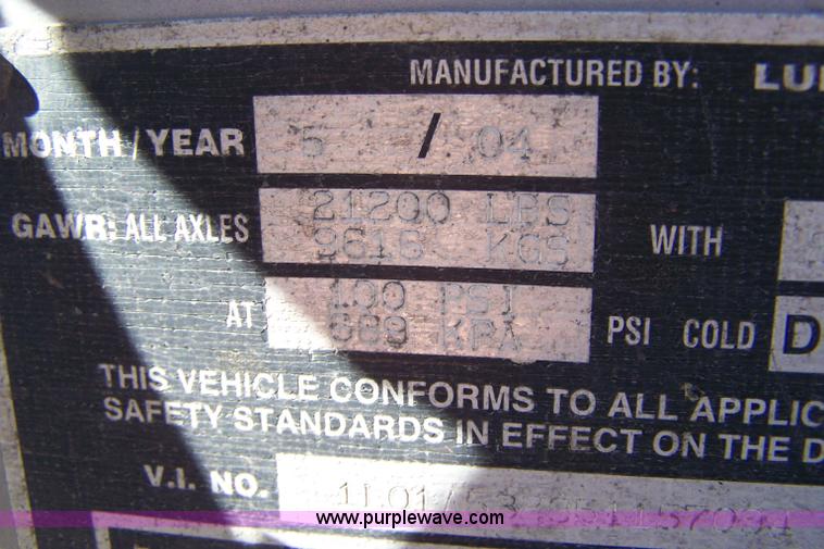 image for item 7501 2005 Lufkin 53' van trailer