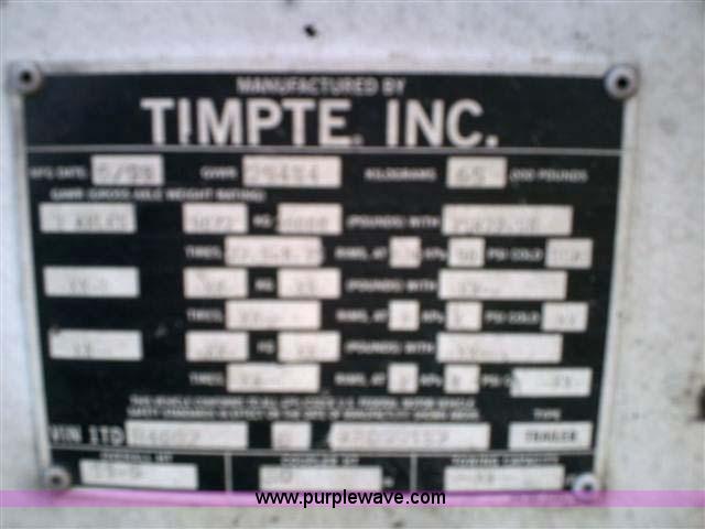 image for item 1000 1999 Timpte 40' grain trailer