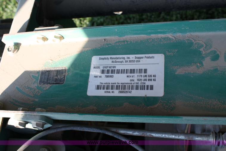 image for item 4817 2008 Snapper Trail Cruiser utility vehicle