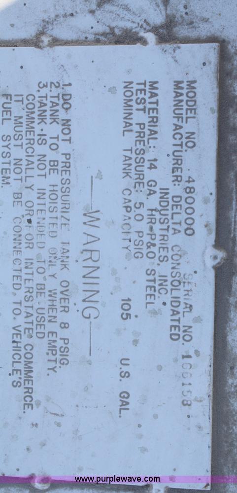 image for item 4973 105 gallon L-shaped fuel tank with pump