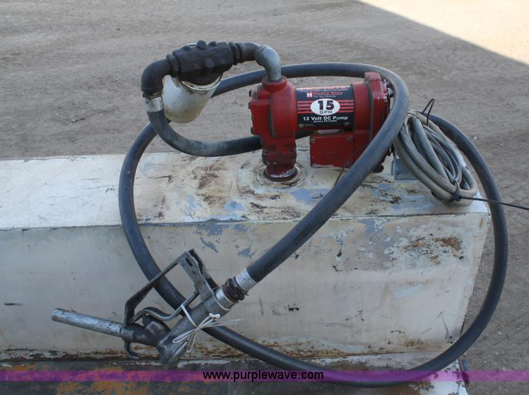 image for item 4979 105 gallon L-shaped fuel tank with pump