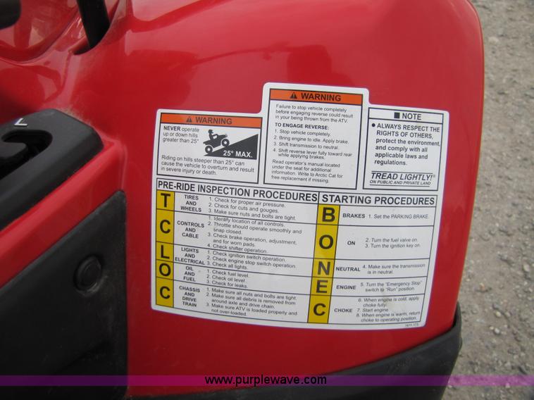 image for item 5135 2010 Arctic Cat 300 ATV