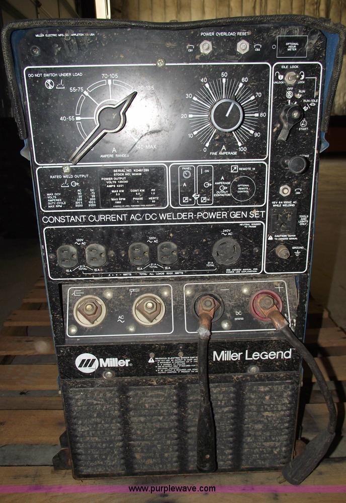 image for item 5454 Miller Legend welder generator