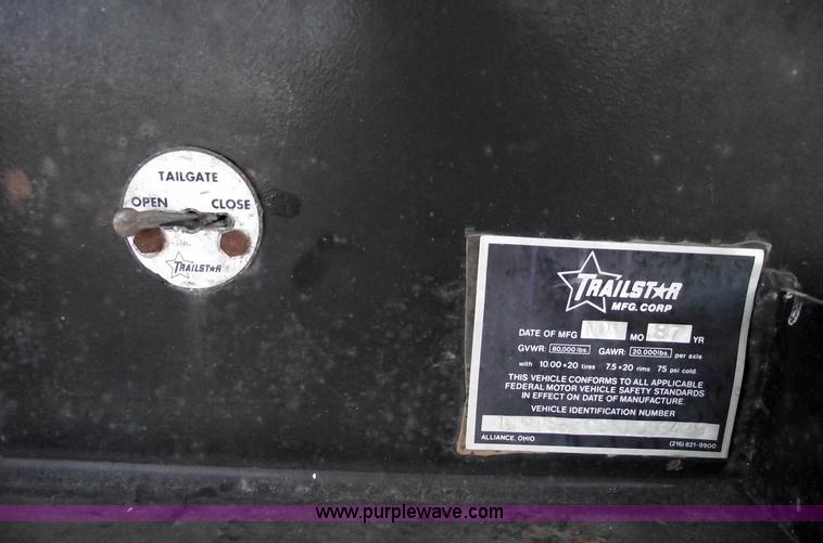 image for item 5537 1987 Trailstar 36' high-cube dump end trailer