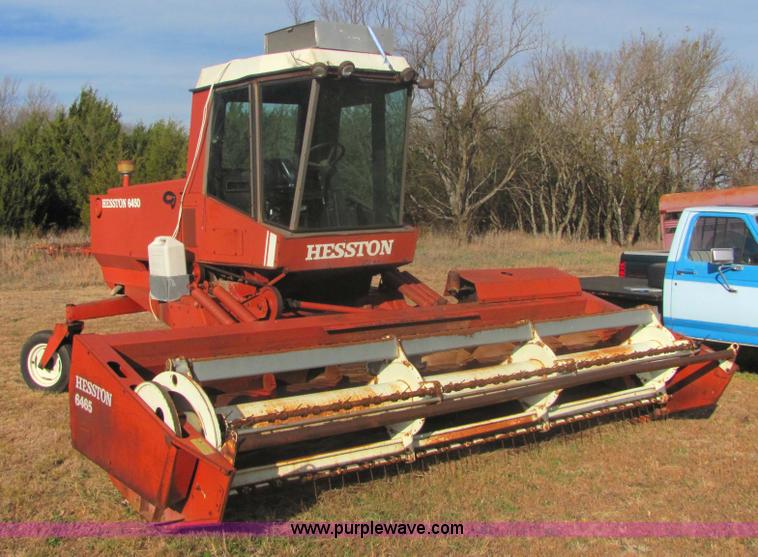 Hesston 6450 selfpropelled swather in Winfield, KS Item 6692 sold