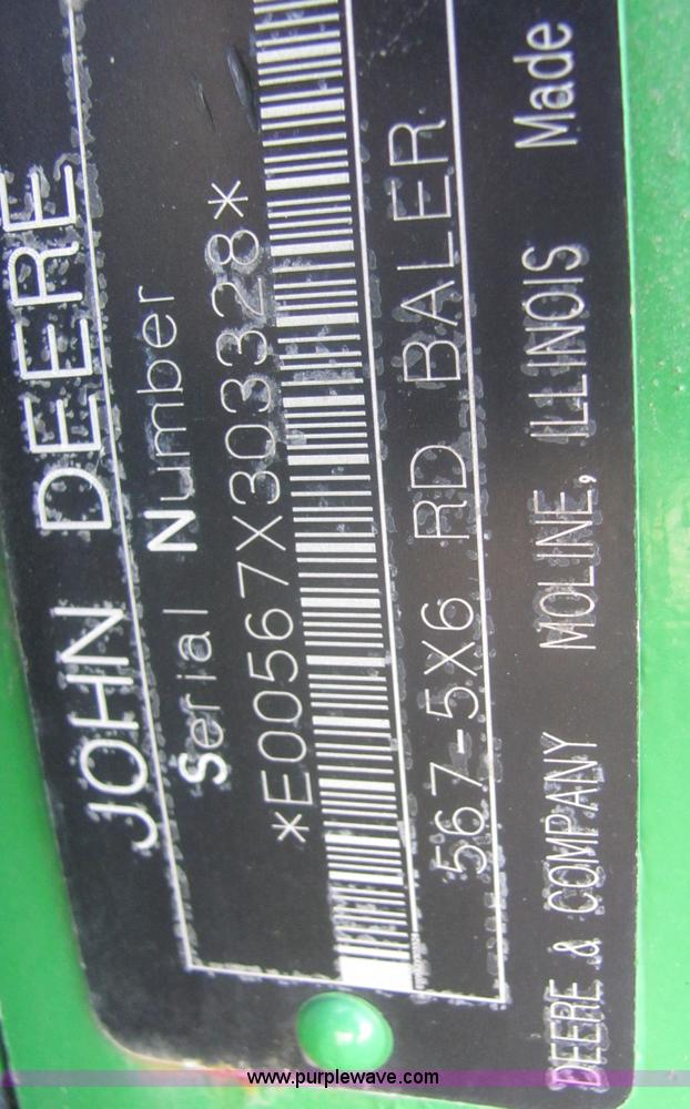 image for item 6764 2004 John Deere 567 round baler