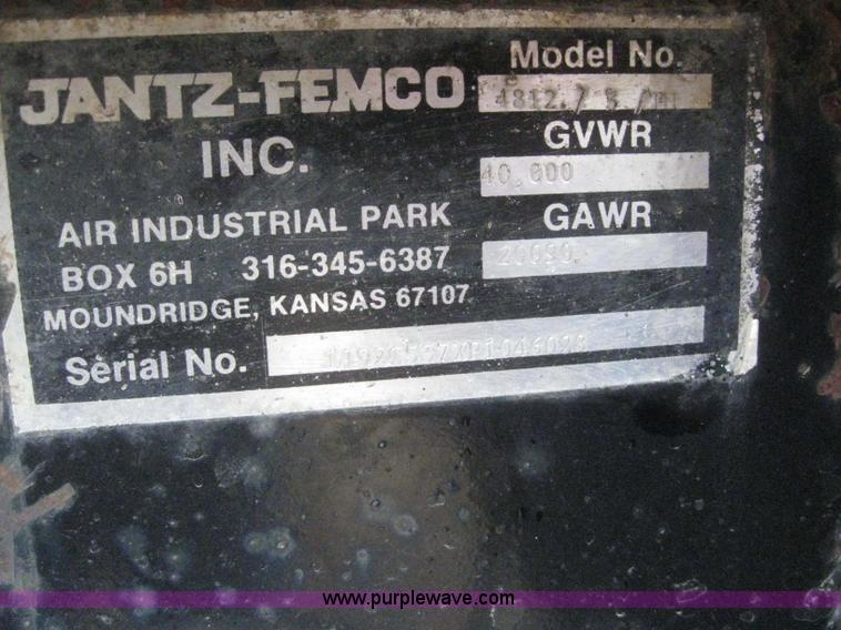 image for item 7040 1993 Jantz-femco 4812/3/TH combine trailer