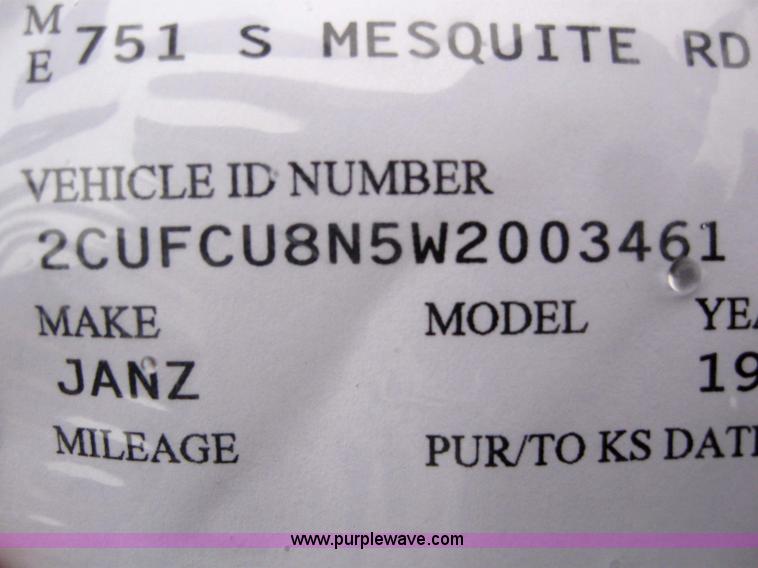 image for item 7041 1998 Jantz combine trailer