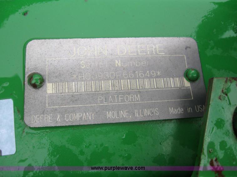 image for item 7045 1995 John Deere 930 flex platform header