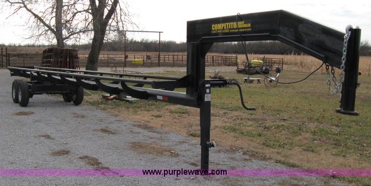 image for item 8081 2010 Competitor Hay Handler 36' inline self-dump round bale trailer