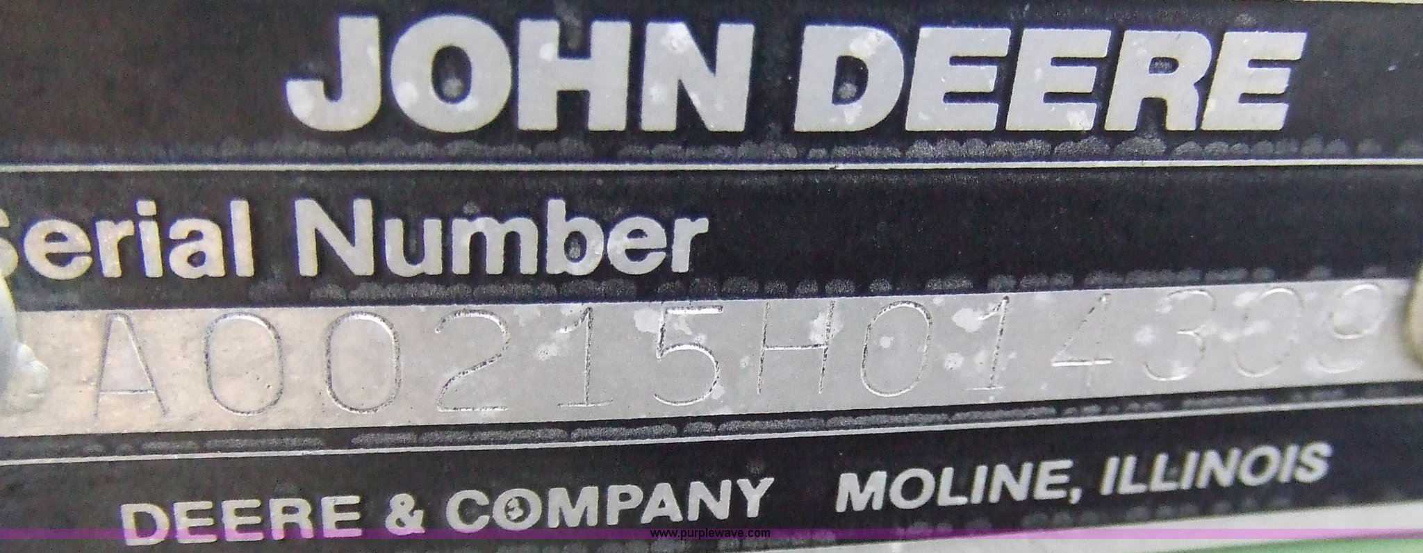 John Deere 215 disc in Wamego, KS Item 2357 sold Purple Wave