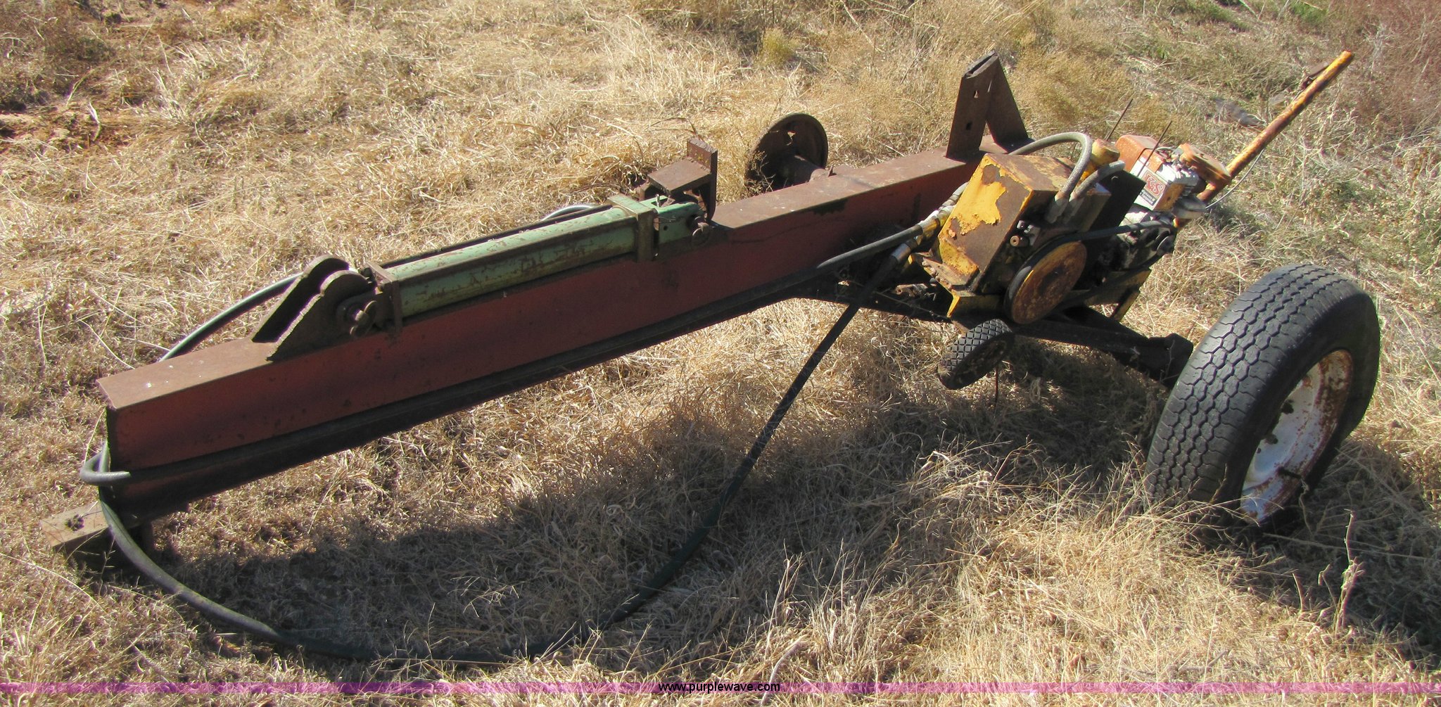 Homemade log splitter in Stephenville, TX Item 3658 sold Purple Wave